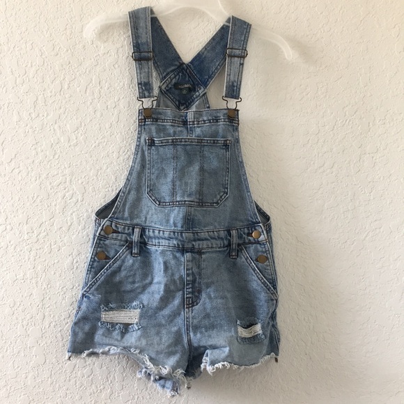 Women Wild Fable Shortfalls Jeans holes Romper XS - Picture 1 of 7